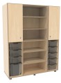 Flex-kast 4B hoog B138xD50xH180cm 1 ladenmodules Berken Tangara Groothandel voor kinderrdagverblijf inrichting